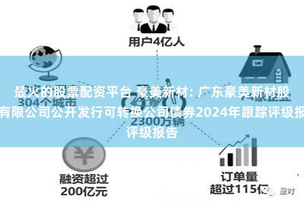 最火的股票配资平台 豪美新材: 广东豪美新材股份有限公司公开发行可转换公司债券2024年跟踪评级报告