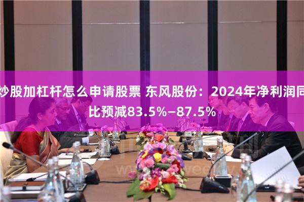 炒股加杠杆怎么申请股票 东风股份：2024年净利润同比预减83.5%—87.5%